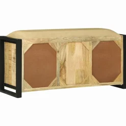 vidaXL Bancos-Gabinete de banco Marrón Madera maciza de Mango