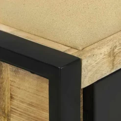 vidaXL Bancos-Gabinete de banco Marrón Madera maciza de Mango
