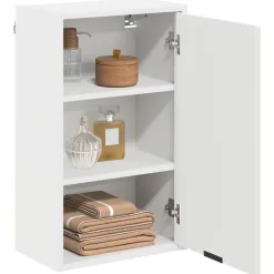 vidaXL Gabinete de Baño 39 x 23,5 x 65 cm Madera contrachapada & Metal White Hot