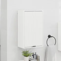 vidaXL Gabinete de Baño 39 x 23,5 x 65 cm Madera contrachapada & Metal White Hot