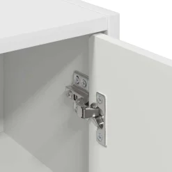 vidaXL Gabinete de Baño 39 x 23,5 x 65 cm Madera contrachapada & Metal White Hot