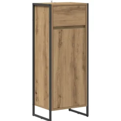 vidaXL Gabinete de Baño con cajón Roble Artesanal 40 x 30 x 100 cm Roble artisan New