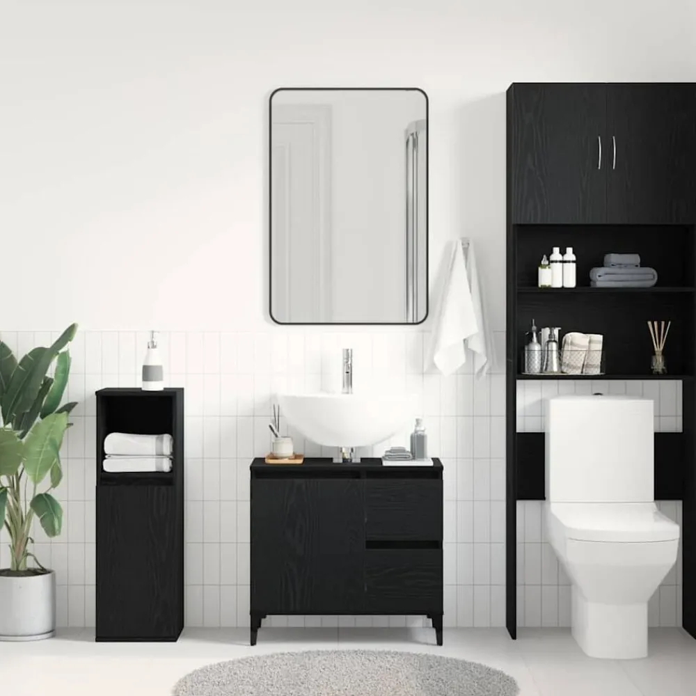 vidaXL Armarios Y Almacenamiento-Gabinete de Baño con cajón 65 x 33 x 60 cm