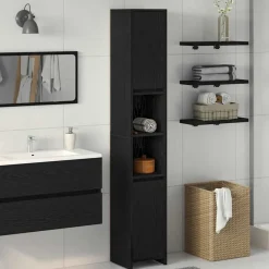 vidaXL Conjuntos De Muebles-Gabinete de Baño con puerta 30 x 30 x 183,5 cm