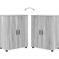 vidaXL Armarios Y Almacenamiento-Gabinete de Baño con almacenamiento 60 x 35 x 80 cm