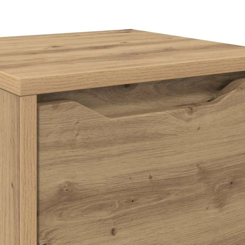 vidaXL Armarios Y Almacenamiento-Gabinete de Baño con cajón Roble artesanal 30,5 x 30 x 101 cm