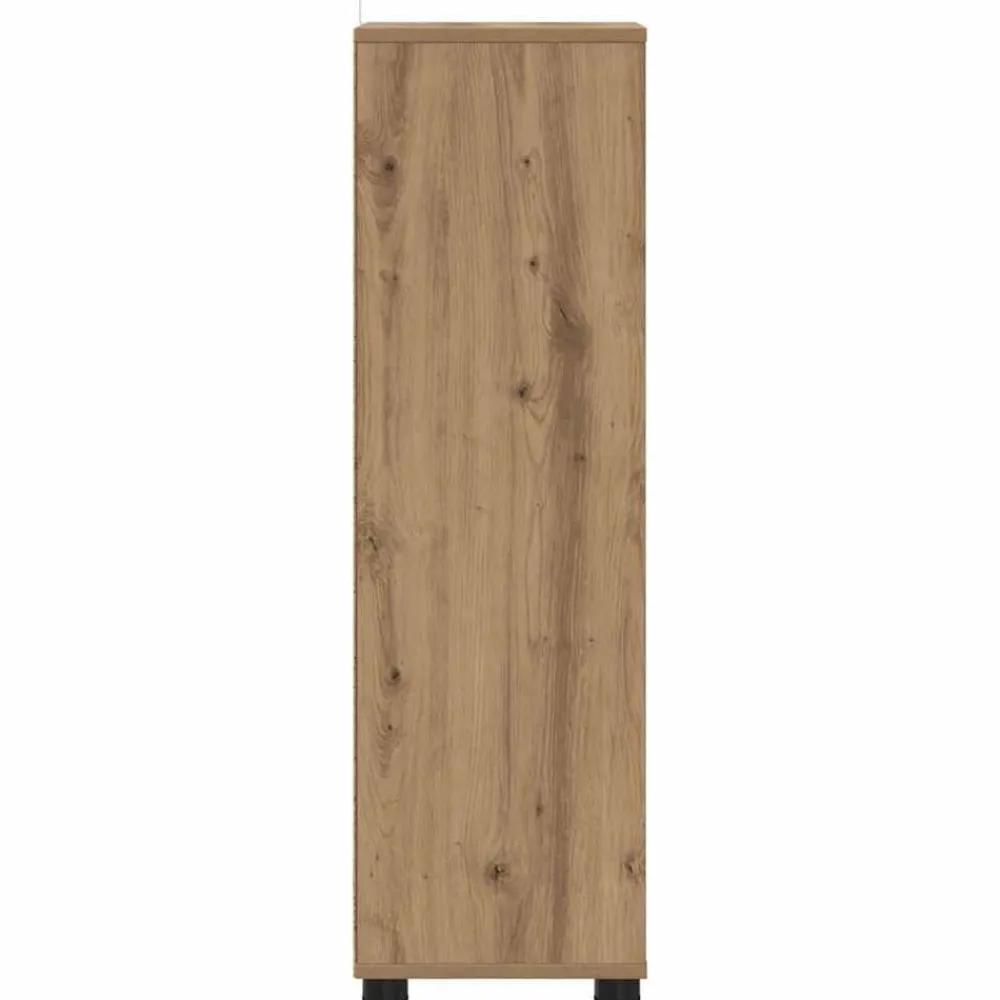 vidaXL Armarios Y Almacenamiento-Gabinete de Baño con cajón Roble artesanal 30,5 x 30 x 101 cm