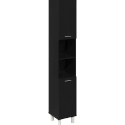 vidaXL Conjuntos De Muebles|Armarios Y Almacenamiento-Gabinete de Baño con estante 30 x 30 x 179 cm