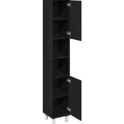 vidaXL Conjuntos De Muebles|Armarios Y Almacenamiento-Gabinete de Baño con estante 30 x 30 x 179 cm