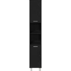 vidaXL Conjuntos De Muebles|Armarios Y Almacenamiento-Gabinete de Baño con estante 30 x 30 x 179 cm