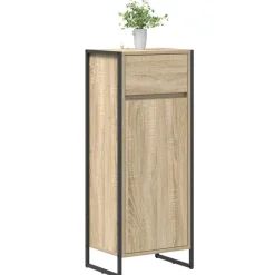vidaXL Gabinete de Baño Sonoma 40 x 30 x 100 cm Madera contrachapada Roble Sonoma Discount