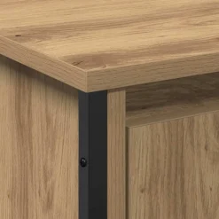 vidaXL Conjuntos De Muebles|Armarios Y Almacenamiento-Gabinete de Lavabo para Baño Roble artesanal 91 x 35 x 60 cm