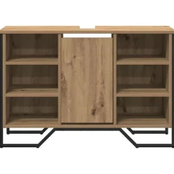 vidaXL Gabinete de Lavabo para Baño Roble artesanal 91 x 35 x 60 cm Roble artisan Sale