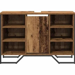 vidaXL Gabinete de Lavabo para Baño 91 x 35 x 60 cm Madera vieja Discount