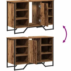 vidaXL Gabinete de Lavabo para Baño 91 x 35 x 60 cm Madera vieja Discount