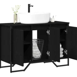 vidaXL Conjuntos De Muebles|Armarios Y Almacenamiento-Gabinete de Lavabo para Baño 91 x 35 x 60 cm