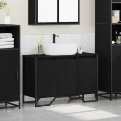vidaXL Conjuntos De Muebles|Armarios Y Almacenamiento-Gabinete de Lavabo para Baño 91 x 35 x 60 cm