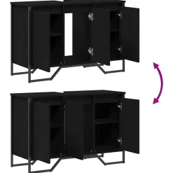 vidaXL Conjuntos De Muebles|Armarios Y Almacenamiento-Gabinete de Lavabo para Baño 91 x 35 x 60 cm