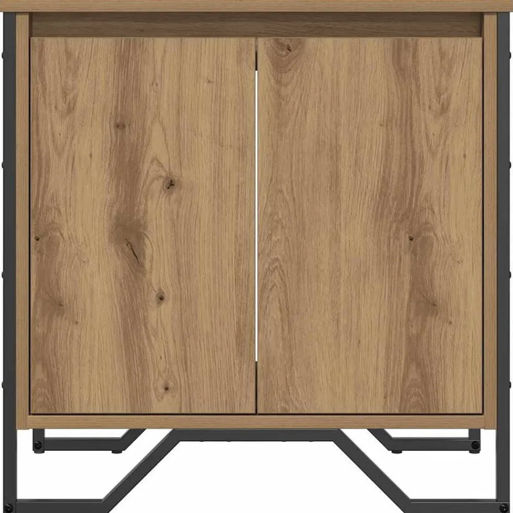 vidaXL Conjuntos De Muebles-Gabinete de Lavabo para Baño Roble artesanal 60 x 35 x 60 cm