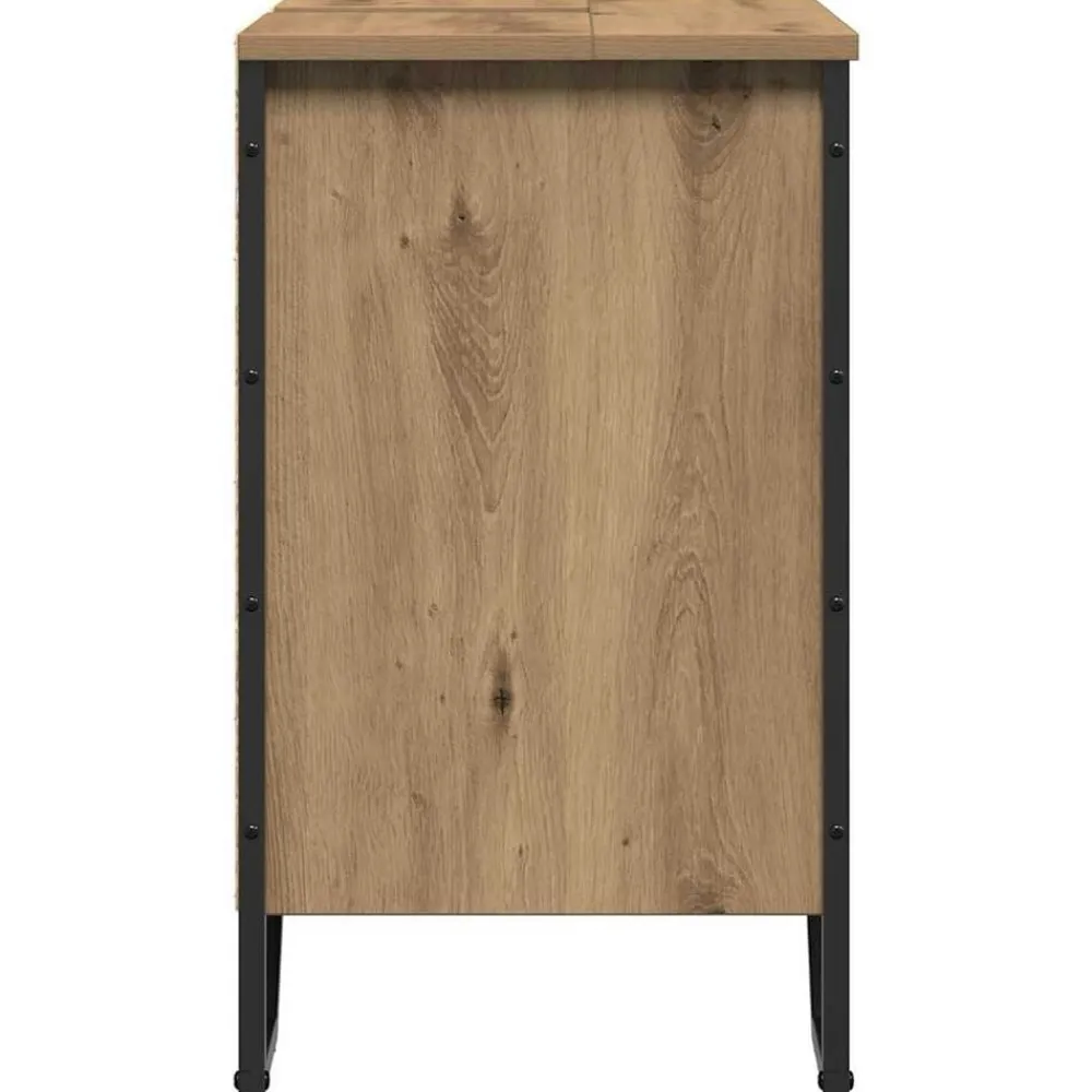 vidaXL Conjuntos De Muebles-Gabinete de Lavabo para Baño Roble artesanal 60 x 35 x 60 cm