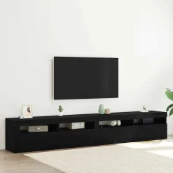 vidaXL Gabinete de TV 2 pcs 240 x 35 x 40 cm Roble negro Sale
