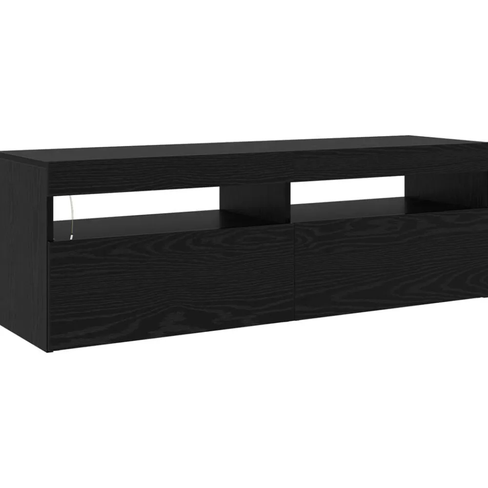 vidaXL Gabinete de TV 2 pcs 240 x 35 x 40 cm Roble negro Sale