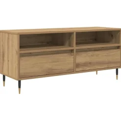 vidaXL Muebles Tv-Gabinete de TV con cajón Roble artesanal 100 x 34,5 x 44,5 cm