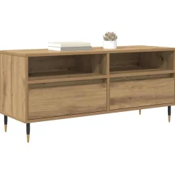 vidaXL Muebles Tv-Gabinete de TV con cajón Roble artesanal 100 x 34,5 x 44,5 cm