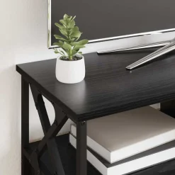 vidaXL Gabinete de TV con cajón 90 x 33 x 45 cm Roble negro Outlet