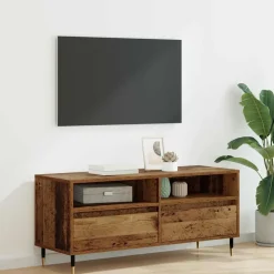 vidaXL Gabinete de TV con cajón 100 x 34,5 x 44,5 cm Madera vieja Best