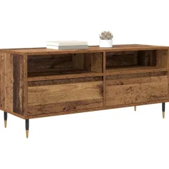 vidaXL Gabinete de TV con cajón 100 x 34,5 x 44,5 cm Madera vieja Best