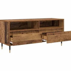 vidaXL Gabinete de TV con cajón 100 x 34,5 x 44,5 cm Madera vieja Best