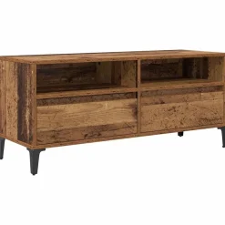 vidaXL Gabinete de TV con cajón 100 x 34,5 x 44,5 cm Madera vieja New