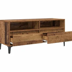 vidaXL Gabinete de TV con cajón 100 x 34,5 x 44,5 cm Madera vieja New