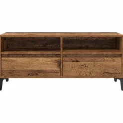 vidaXL Gabinete de TV con cajón 100 x 34,5 x 44,5 cm Madera vieja New