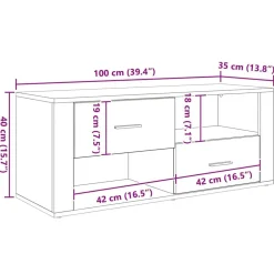 vidaXL Muebles Tv-Gabinete de TV con cajón 100 x 35 x 40 cm