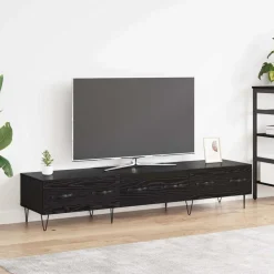 vidaXL Gabinete de TV con cajón 150 x 36 x 30 cm Roble negro Clearance