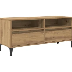 vidaXL Gabinete de TV con cajón Roble artesanal 100 x 34,5 x 44,5 cm Roble artisan Best