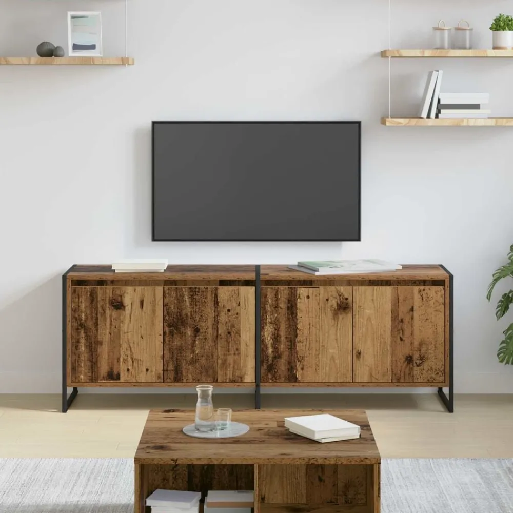 vidaXL Muebles Tv-Gabinete de TV 140 x 36 x 49.5 cm