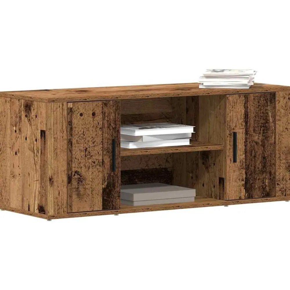 vidaXL Gabinete de TV 100 x 35 x 40 cm Madera vieja Outlet