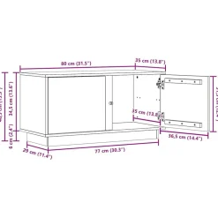 vidaXL Muebles Tv-Gabinete de TV Marrón cera 80 x 35 x 40,5 cm