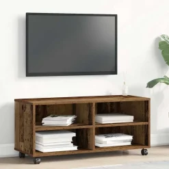 vidaXL Muebles Tv-Gabinete de TV Marrón 90 x 35 x 40.5 cm Madera contrachapada
