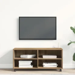 vidaXL Gabinete de TV Marrón 90 x 35 x 40.5 cm Madera contrachapada Roble artisan Sale