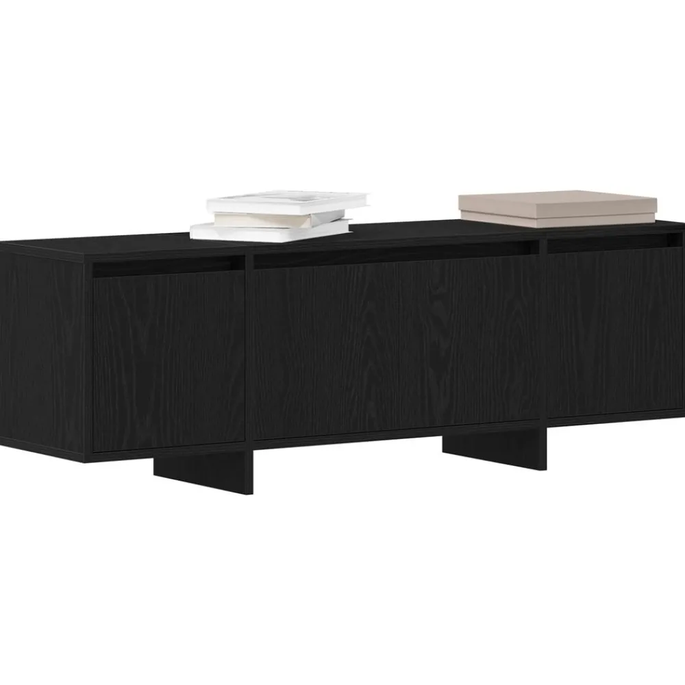 vidaXL Gabinete de TV 120 x 30 x 40,5 cm Roble negro New