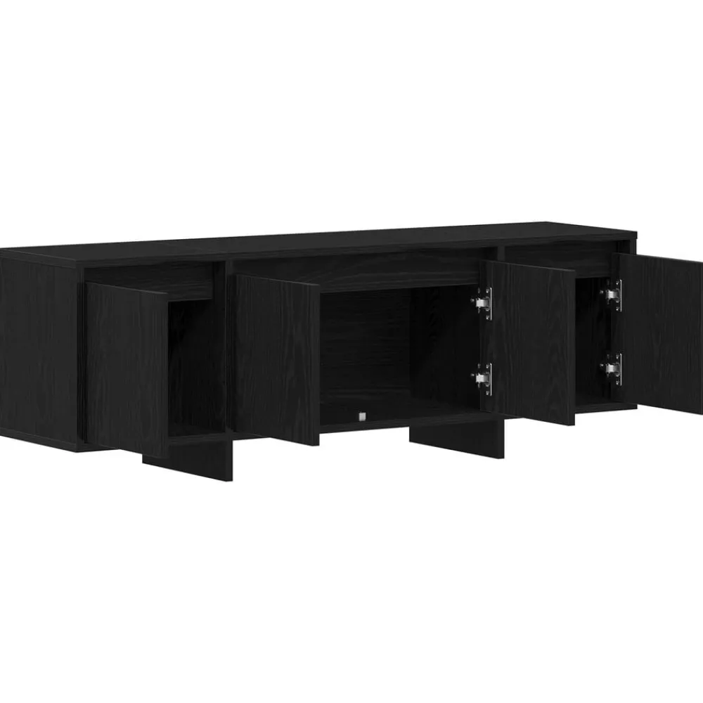 vidaXL Gabinete de TV 120 x 30 x 40,5 cm Roble negro New