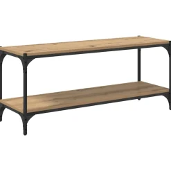 vidaXL Estanterías-Gabinete de TV Roble artesanal 100x33x41cm