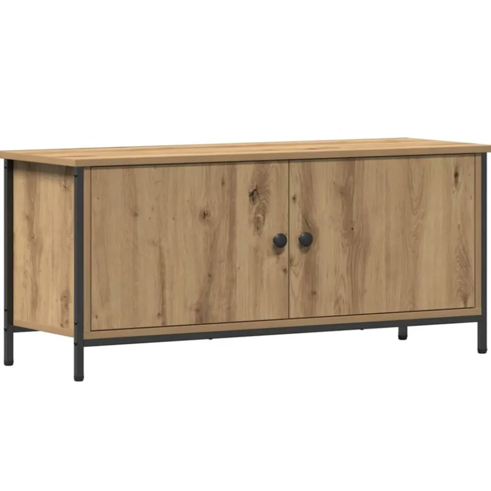 vidaXL Muebles Tv-Gabinete de TV Roble artesanal 100 x 35 x 45 cm