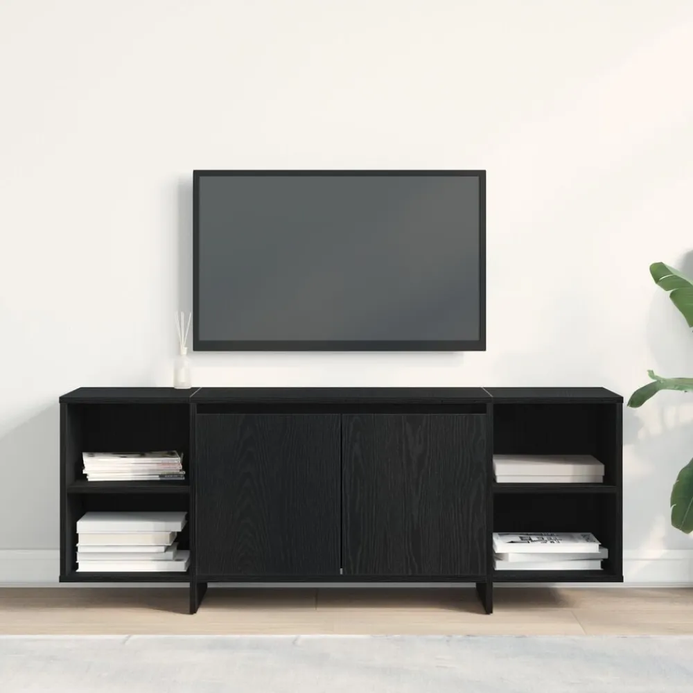 vidaXL Gabinete de TV 120 x 30 x 40,5 cm Roble negro Online