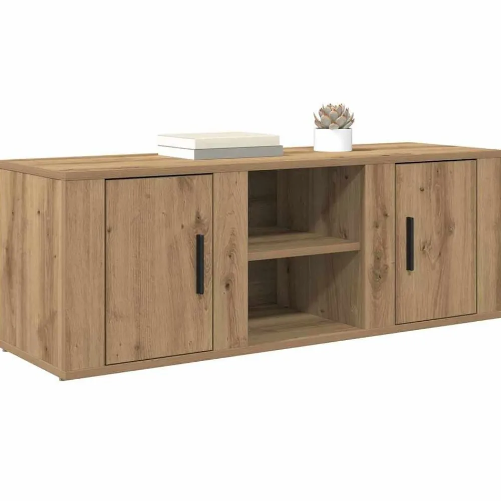 vidaXL Muebles Tv-Gabinete de TV Roble artesanal 100 x 31,5 x 35 cm