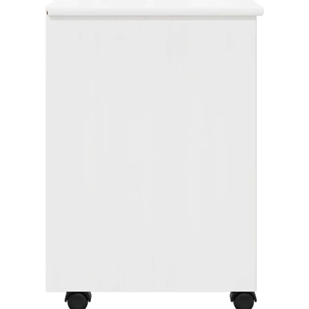vidaXL Gabinete rodante con rueda 34 x 39 x 56 cm Pino macizo White New